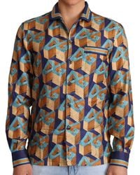 Dolce & Gabbana - Dg Logo Silk Top Shirt - Lyst