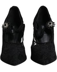 Dolce & Gabbana - Lace Pumps High Heels Nylon - Lyst