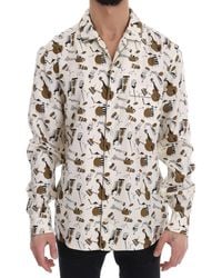 Dolce & Gabbana - Silk Jazz Motive Print Shirt - Lyst