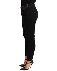 Ermanno Scervino - Chic Low Waist Skinny Cotton Trousers - Lyst