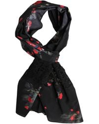 Dolce & Gabbana - Floral Print Neck Warmer Wrap Scarf - Lyst