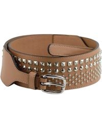 Gucci - Studded Skinny Buckle Leather Belt - Lyst