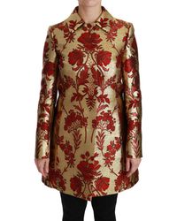Dolce & Gabbana Lurex Jacquard Coat - Multicolour