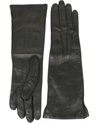 Bottega Veneta Leather Long Gloves 304902 1000 - Black
