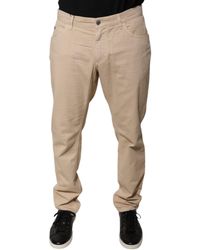 Dolce & Gabbana - Cotton Stretch Twill Trousers Casual Style - Lyst