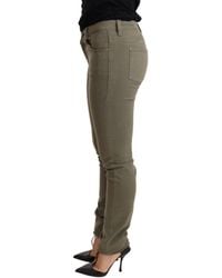 Ermanno Scervino - Low Waist Skinny Slim Trouser Cotton Jeans - Lyst