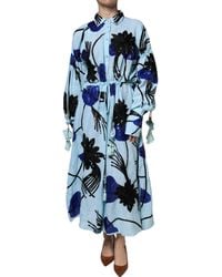 Christian Pellizzari - Floral Embellished Shirt Maxi Dress - Lyst