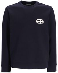 Emporio Armani - Logo Cotton Sweatshirt - Lyst
