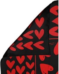Dolce & Gabbana - Silk Hearts Square Foulard Scarf - Lyst