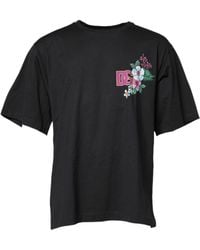 Dolce & Gabbana - Dg Floral Print Crew Neck T-Shirt - Lyst