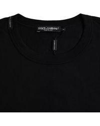 Dolce & Gabbana - Logo Embossed Cotton Crew Neck T-Shirt - Lyst