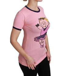 Dolce & Gabbana - Year Of The Pig Top Cotton T-Shirt - Lyst
