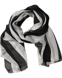 Dolce & Gabbana - Stripe Silk Shawl Stole Scarf - Lyst