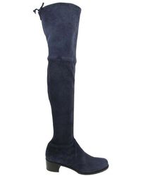 Stuart Weitzman Midland Suede Tall Boot In Nice Blue At Nordstrom