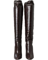 Dolce & Gabbana - Exotic Leather Heels High Boots Shoes - Lyst