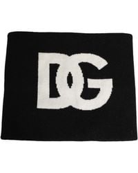 Dolce & Gabbana - D&G Logo Cashmere Knitted Scarf - Lyst