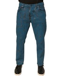 Dolce & Gabbana - Sprayedeffect Denim Jeans Pan76092 - Lyst