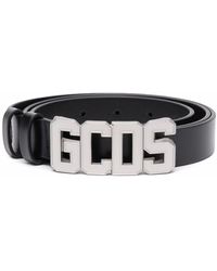 Gcds Logo-buckle Belt - Black