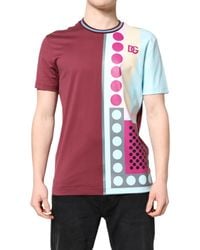 Dolce & Gabbana - Geometric Print Short Sleeve Tshirt - Lyst