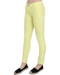 Pinko - Cotton Stretch Low Waist Skinny Casual Trouser Pants - Lyst