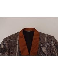 Dolce & Gabbana - Monkey Print Silk Slim Jacket Blazer - Lyst