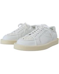 Dolce & Gabbana - Leather Low Top Oxford Sneakers Casual Shoes - Lyst