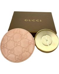 Gucci Baby Ssima Leather Compact Mirror With Pouch 263560 6861 - Pink