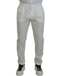 Dolce & Gabbana - Cotton Skinny Chino Pants - Lyst