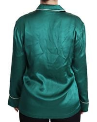 Dolce & Gabbana - Pyjama Blouse Silk Lounge Sleepwear Top - Lyst