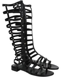 Stuart Weitzman - Gladiator Nappa Leather Elastic Stretch Boots (Us) - Lyst