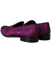 Dolce & Gabbana - Jacquard Loafers Dress Formal Shoes Silk - Lyst