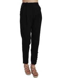 Dolce & Gabbana - Dolce Gabbana Button Pleated Tapered Trouser Pants - Lyst