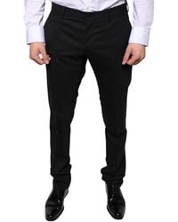 Dolce & Gabbana - Wool Skinny Dress Formal Pants - Lyst