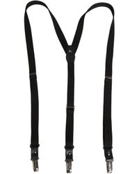 Dolce & Gabbana - Cotton Leather Elastic Y-Back Metal Clips Suspender - Lyst