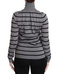 Dolce & Gabbana - Dolce Gabbana Gray Cashmere Silk Turtleneck Sweater - Lyst