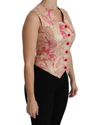 Dolce & Gabbana - Brocade Waistcoat Vest Blouse Top And - Lyst