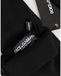 Dolce & Gabbana - Virgin Wool Knitted Fingerless Gloves - Lyst