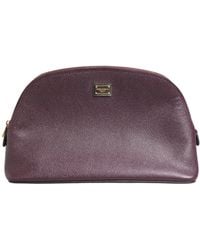Dolce & Gabbana - Dark Leather Dg Logo Zip Around Hand Purse Wallet - Lyst