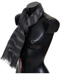 Missoni - Striped Wool Neck Wrap Fringes Scarf - Lyst
