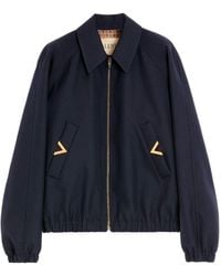Valentino - Vgold Wool Blend Blouson Jacket - Lyst
