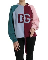 Dolce & Gabbana - Cotton Crewneck Pullover Sweater - Lyst