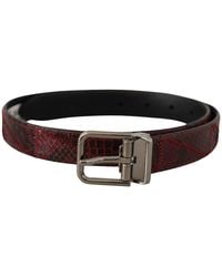 Dolce & Gabbana - Exotic Leather Metal Logo Buckle Belt Python Skin - Lyst