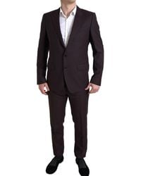 Dolce & Gabbana - Maroon 2 Piece Single Breasted Martini Suit - Lyst