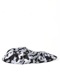 Dolce & Gabbana - Logo Print Nylon Slip On Flats Shoes - Lyst