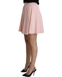 Dolce & Gabbana - Tuck Pleat Flare A-line Mini Rayon - Lyst