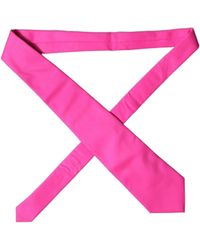 Dolce & Gabbana - Neon Solid Satin Silk Adjustable Neckwomen's Tie - Lyst