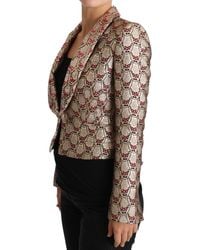 Dolce & Gabbana - Floral Sequined Blazer Coat Jacket Clothing - Lyst