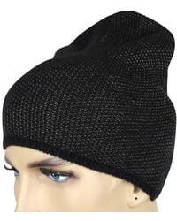 Gucci - Wool Cashmere Cotton Small Knit Beanie Hat With Logo - Lyst