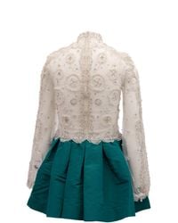 Valentino Garavani - Beaded Lace Mini Dress With Skirt - Lyst