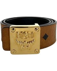 MCM - Cognac Coated Canvas Reversible Belt (65 26) - Lyst